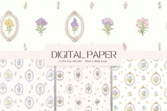 Cottagecore Background Vintage Flower Valentines Wallpaper Product Image 1