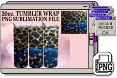 Glitzy Leopard &amp; Blossom Tumbler Creations - 20oz Product Image 1