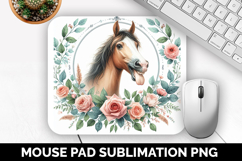 Horse, Cute Animal Mouse Pad PNG, Animal Lover Gift Product Image 1