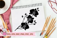 Orchid Flower SVG cut file, orchid silhouette, for cricut Product Image 2