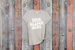 Heather Dust Bella Canvas 3001 Mockup, Christmas Mockup Product Image 1