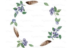 Woodland wreath | watercolor clipart PNG #w4 Product Image 2