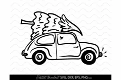 Christmas Car SVG, Christmas Truck SVG, Christmas Tree SVG Product Image 2