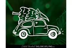 Christmas Car SVG, Christmas Truck SVG, Christmas Tree SVG Product Image 1