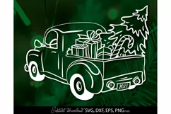 Christmas Car SVG, Christmas Truck SVG, Christmas Tree SVG Product Image 1