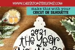 2021 Christmas Ornament SVG | The Year We Wore Face Masks Product Image 2