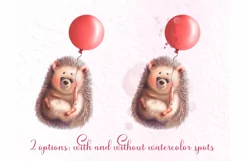 Cute watercolor Hedgehog PNG Clipart Product Image 3