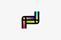 12 Set Colorful Abstract Line Logo Vector Product Image 7