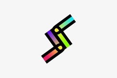 12 Set Colorful Abstract Line Logo Vector Product Image 9