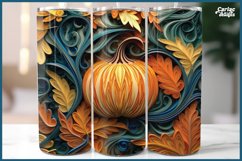 3d Tumbler Sublimation Wrap Bundle | 3d Pumpkins Sublimation Product Image 3