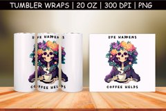 Funny Skeleton Sublimation Tumbler Wrap Product Image 1
