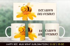 Positive Bee Sublimation Mug Wrap, 11 oz &amp;15 oz Product Image 1
