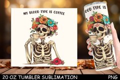 Funny Skeleton Sublimation Tumbler Wrap Product Image 1