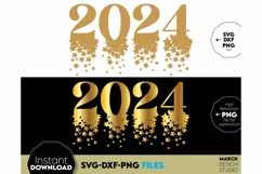 New Year SVG | 2024 SVG | New Year sublimation PNG | 2024 Product Image 2