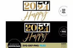 New Year SVG | 2024 SVG | New Year sublimation PNG | 2024 Product Image 3