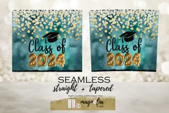 class of 2024 blue graduation tumbler wrap png Product Image 2