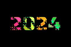 2024 colorful abstract number or text illustration vector Product Image 2