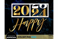 New Year SVG | 2024 SVG | New Year sublimation PNG | 2024 Product Image 1