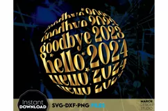 New Year SVG | 2024 SVG | New Year sublimation PNG | 2024 Product Image 3