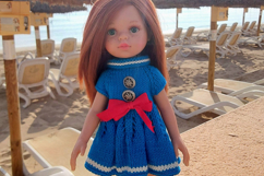 12-inch Dolls Sailor Dress Knitting Pattern Product Image 1