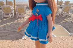 12-inch Dolls Sailor Dress Knitting Pattern Product Image 2