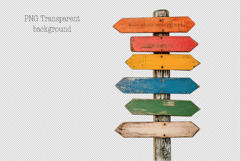 post with vibrant sign boards Product Image 1