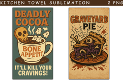 Halloween Kitchen Towel | Creepy Towel Sublimation Product Image 1