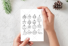 Christmas Line SVG Set | 80 Elements 10 Patterns Product Image 2