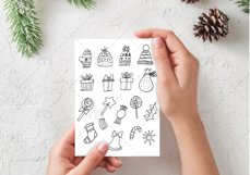 Christmas Line SVG Set | 80 Elements 10 Patterns Product Image 3
