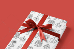 Christmas Line SVG Set | 80 Elements 10 Patterns Product Image 6