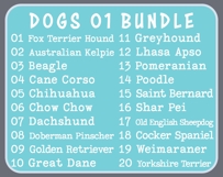 Dog Breed Air Freshener Bundle Sublimation Designs - Dogs 01 Product Image 2