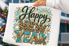 Happy New Year 2027 PNG | Rhinestone Leopard Glam Party Png Product Image 4