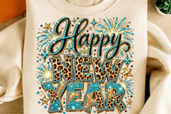 Happy New Year 2027 PNG | Rhinestone Leopard Glam Party Png Product Image 5