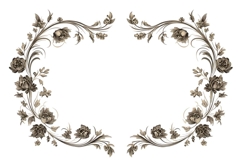 floral frame PNG file transparent Product Image 1