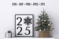2025 snowflake SVG. New Year shirt design. Holidays card Product Image 1