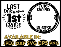 Autograph svg shirt last day of school signatures bundle Product Image 3
