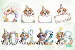 Cute Puppy Happy Birthday Clipart Product Image 5