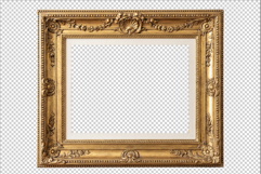 Gold Picture Frame PNG Product Image 1