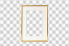 Gold Picture Frame PNG Product Image 1