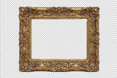 Gold Picture Frame PNG Product Image 2
