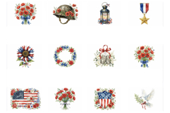 Memorial Day Patriotic Clipart's PNG Product Image 2