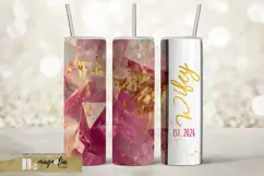 Hubby and Wifey Wedding Est.2026 Tumbler Sublimation Product Image 2