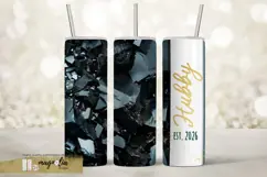 Hubby and Wifey Wedding Est.2026 Tumbler Sublimation Product Image 3