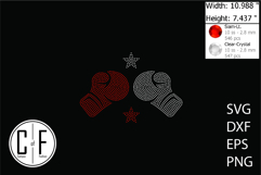 Boxing Gloves Rhinestone Template Product Image 1