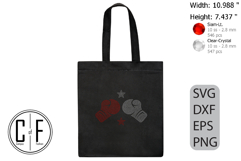 Boxing Gloves Rhinestone Template Product Image 3