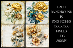 Vintage Floral Background, Floral Scrapbook Backgrounds, s1 Product Image 2