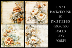 Vintage Floral Background, Floral Scrapbook Backgrounds, s2 Product Image 2