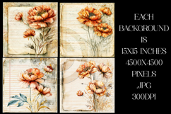 Vintage Floral Background, Floral Scrapbook Backgrounds, s4 Product Image 2