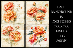 Vintage Floral Background, Floral Scrapbook Backgrounds, s5 Product Image 2
