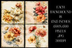 Vintage Floral Background, Floral Scrapbook Backgrounds, s7 Product Image 2